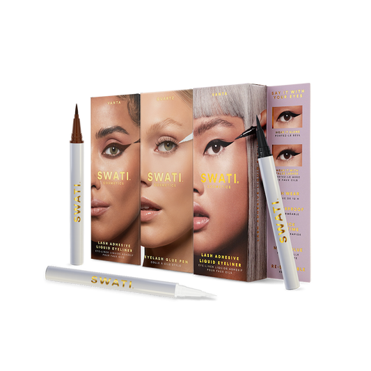 Eyeliner Trio = Vanta Lash Adhesive Eyeliner Black & Brown + Quartz Lash Glue