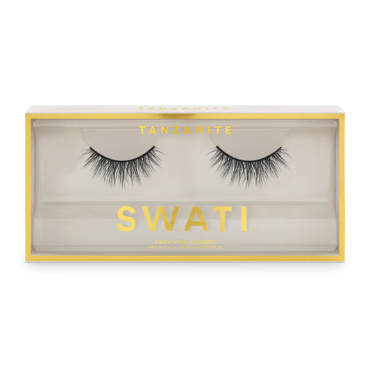 Medium rounded 3D faux mink lashes - TANZANITE